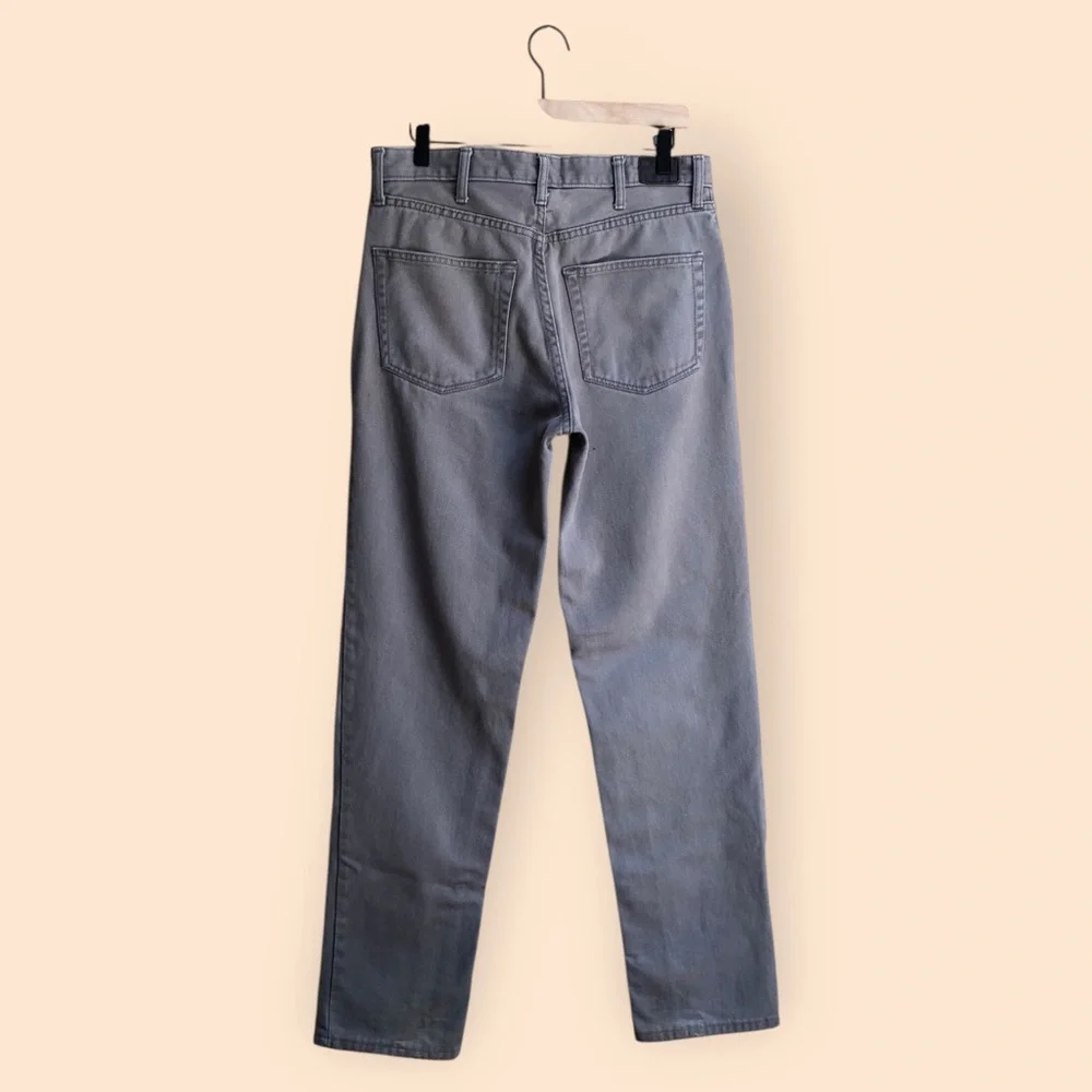Lands’ End MENS Traditional Fit Stretch Jeans Light Grey Denim Pants MENS 32